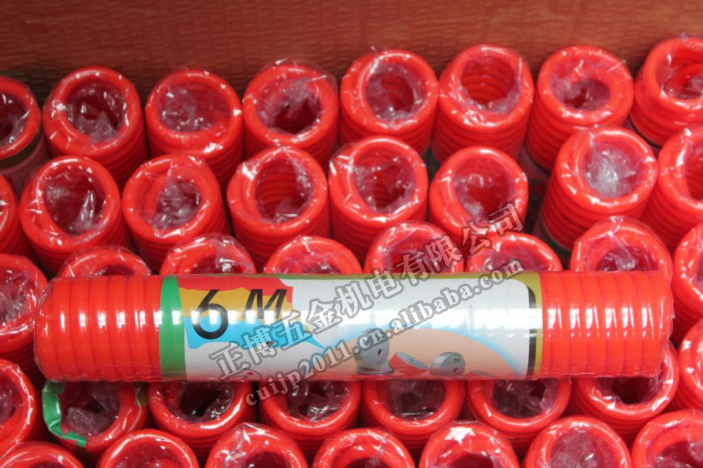 气动软管 ZH6M弹簧管 带接头 红色PU气管  空压机气泵打气