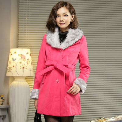 Autumn and winter overcoat Winter clothes Waist Mid length version Lapel coat Long sleeve Self cultivation woolen coat /900
