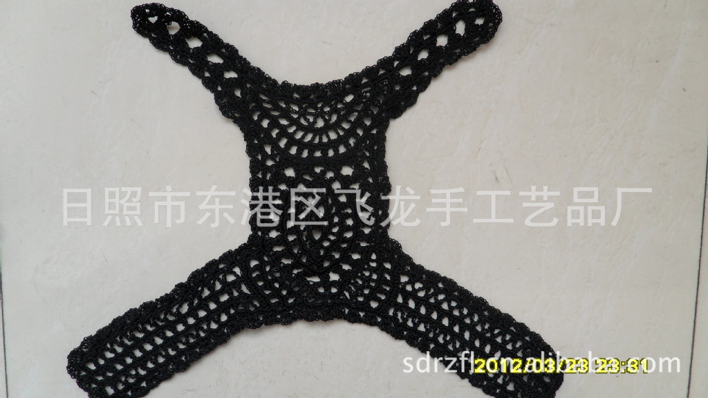 厂家加工定做手钩花边。衣领花边。手工钩编花款式