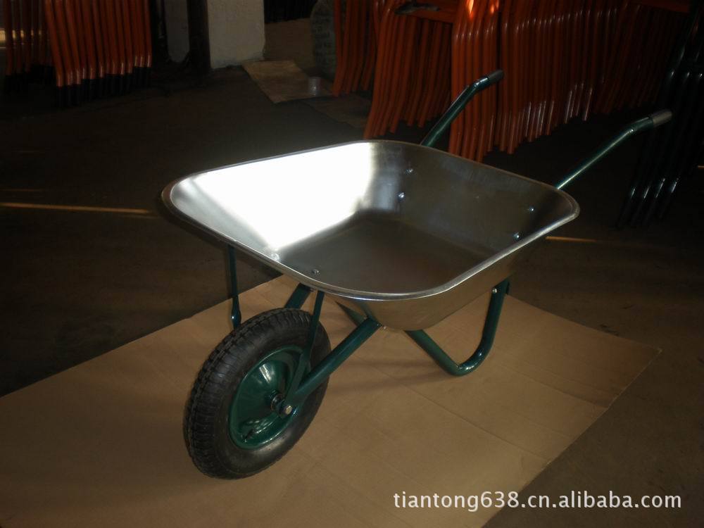 专业生产镀锌车斗独轮手推车 WB6204