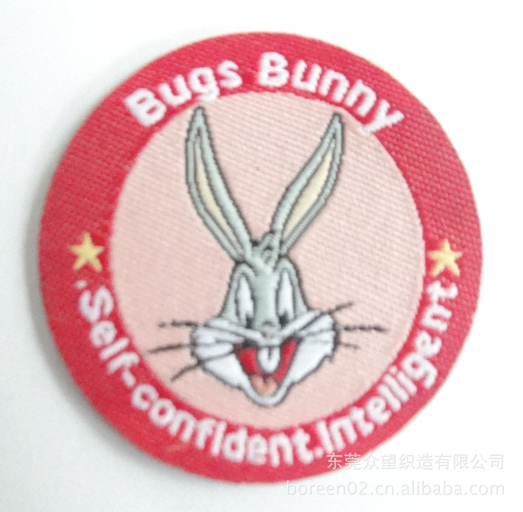 厂家供应织唛徽章商标衣服饰贴 刺绣标 来样