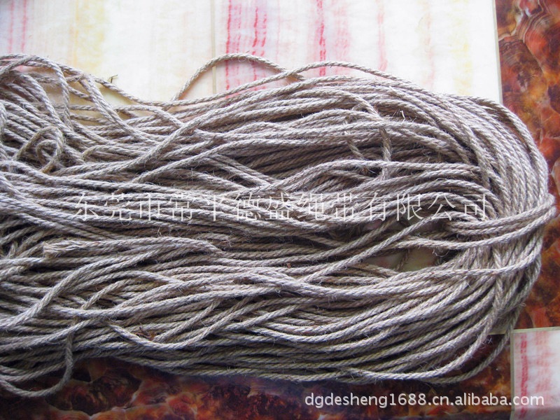 厂家绳子批发麻绳 1mm--60mm麻绳 2股 3股 原色麻绳麻扭绳