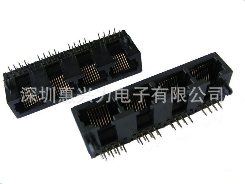 供应RJ45插座1x4带缺口，小尺寸，高度11.5，网络接口