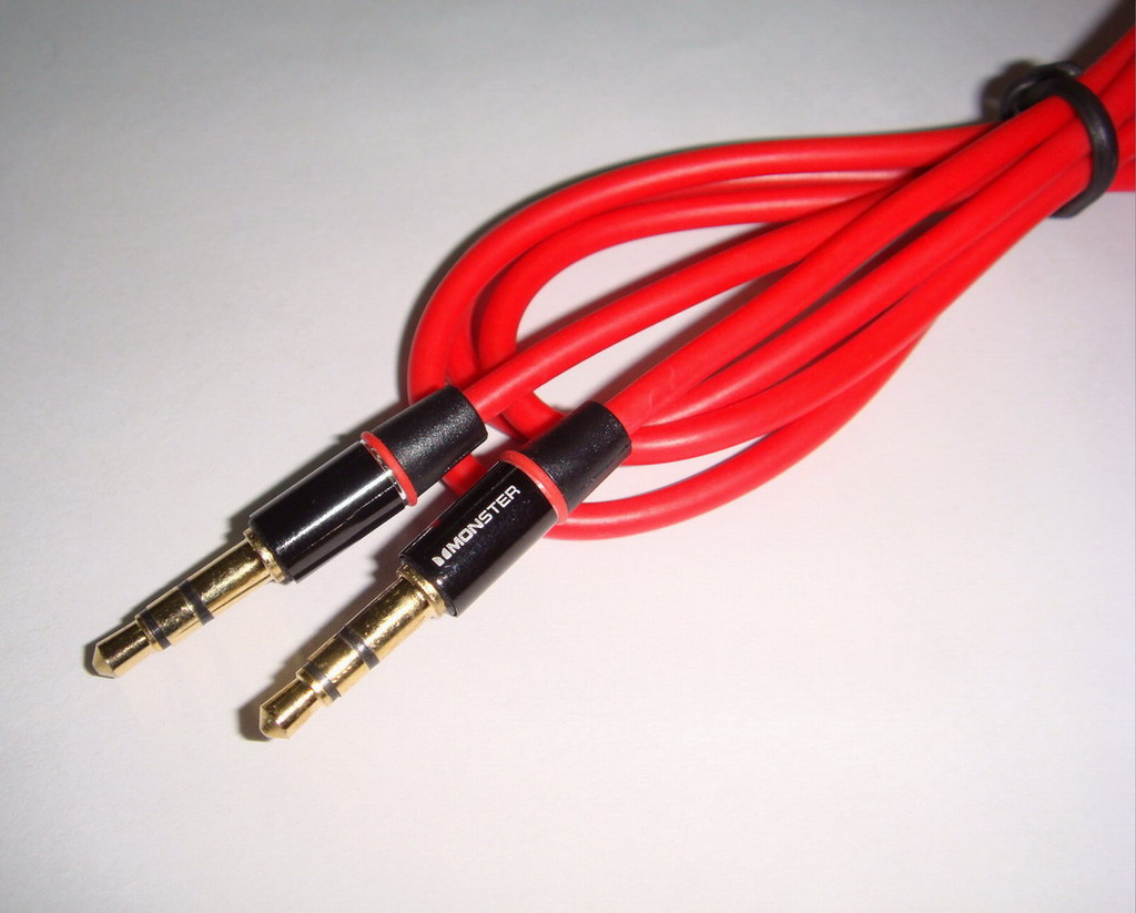 高品质 3.5红色音频线 大耳机专用线 公对公对录线 车用AUX线