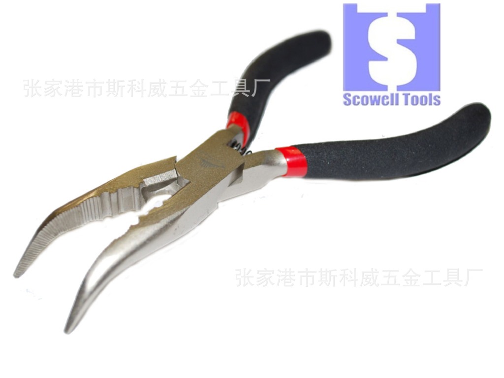 美式高档钓鱼钳 弯嘴钳6寸8寸American Type Bent Nose Pliers