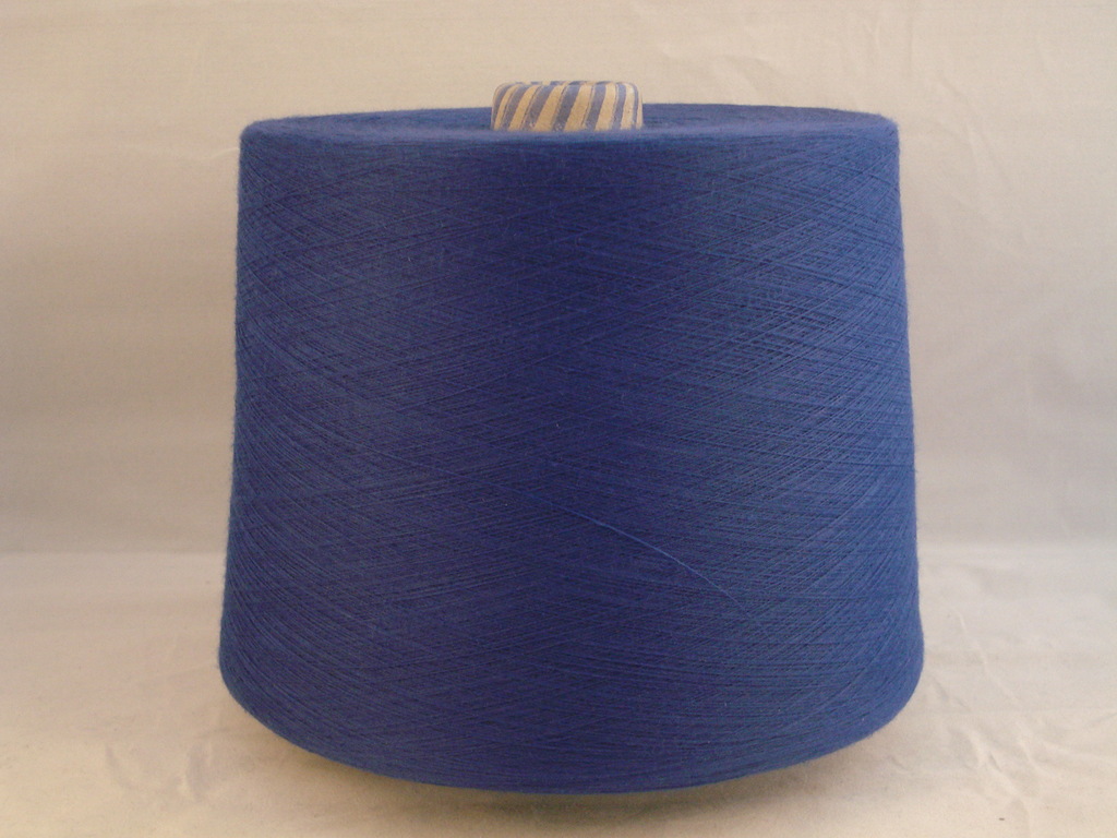 厂家直销  中化、仿大化 针织涤纶化纤纱 自络筒色纱纱线（宝兰）