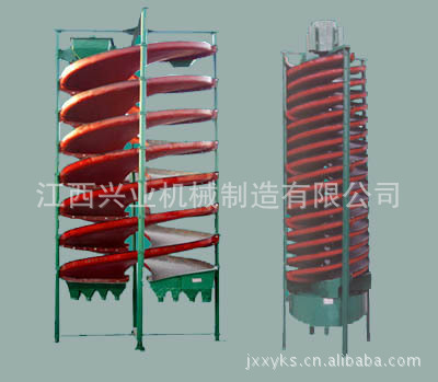 新型刻槽螺旋溜槽 江西石城螺旋溜槽 玻璃钢螺旋溜槽