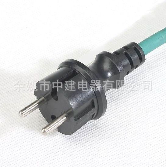 VDE 欧标防水两芯插头橡胶线