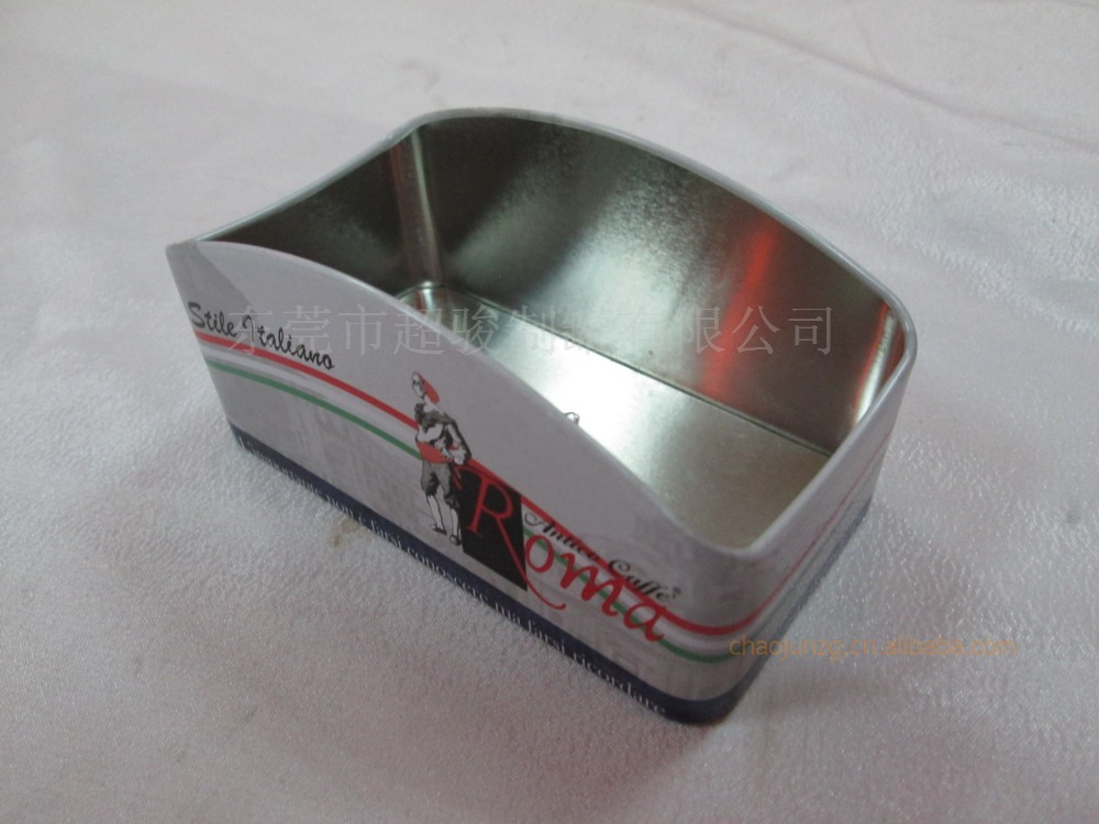 供应马口铁无盖长方罐 波浪罐 异型铁罐 铁盒