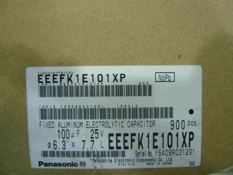 EEEFK1E101XP 松下电解 原装现货电源高频