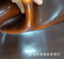 厂家供应 二层疯马变色牛皮 仿头层 厚度1.8-2.0mm 压印LOGO变色