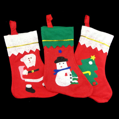 货源圣诞节装饰用品圣诞老人袜子圣诞树装饰挂件 圣诞袜礼品礼物袜批发