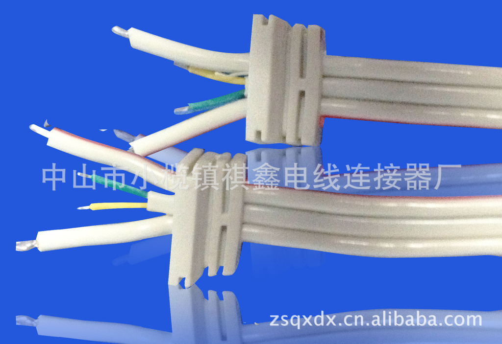 生产 LED防水连接器耐寒电线公母对接线三通T型线贴片尾卡线卡