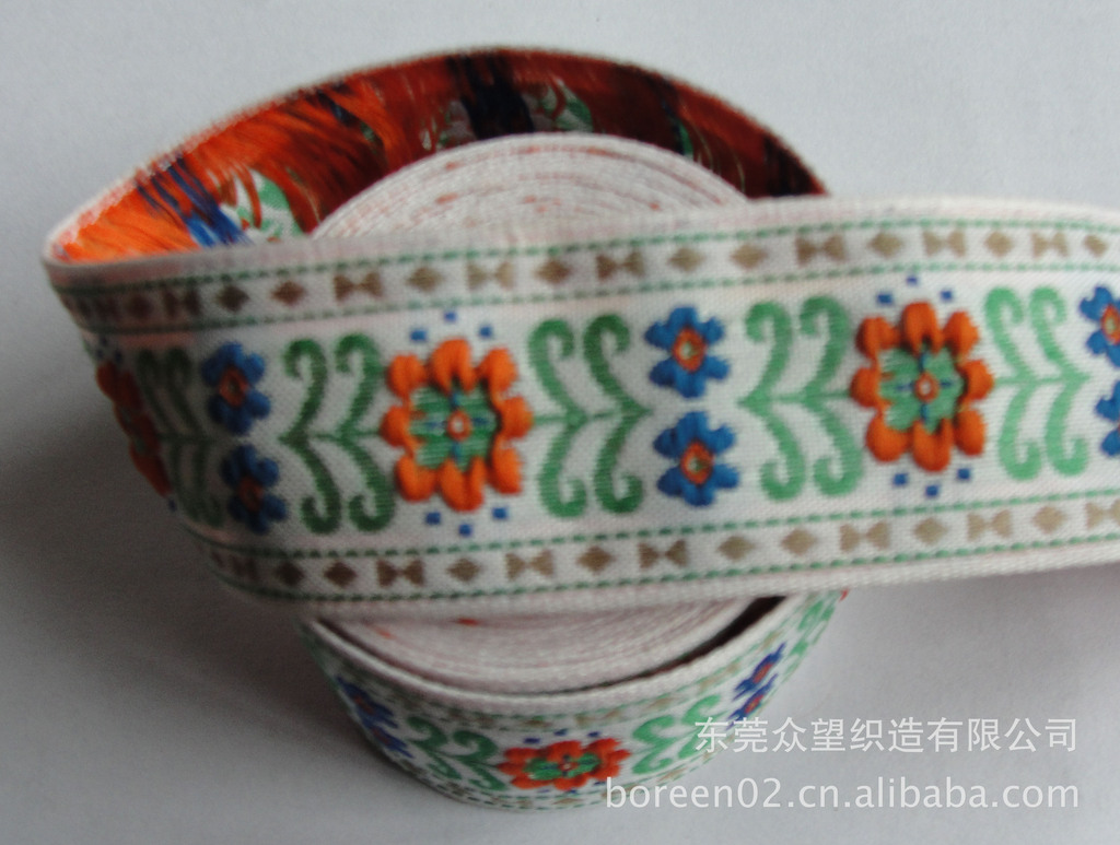 生产 复古名族风织带 新款彩色绣花线刺绣花边提花带欢迎订购