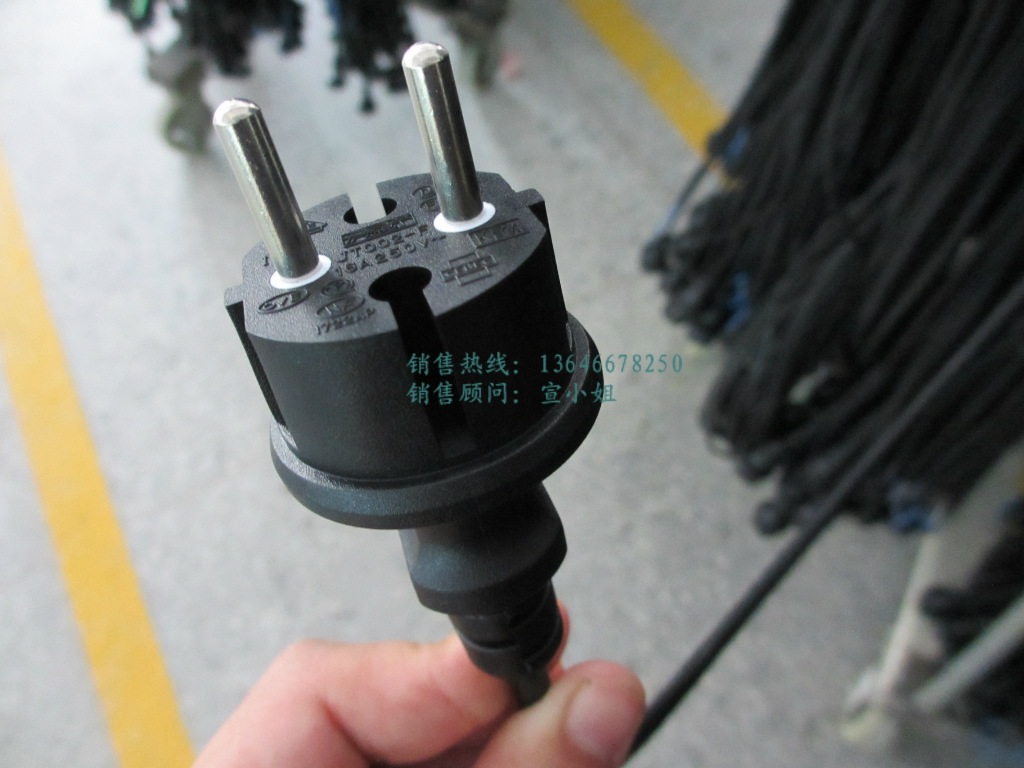 供应欧规防电源线 欧式16A防电源线 VDE电源线IP44电源线