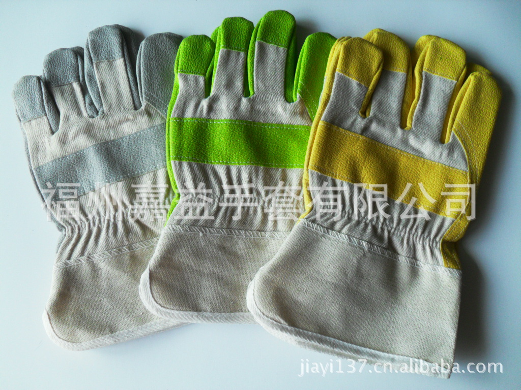 pvc灰.黄.绿.仿皮手套