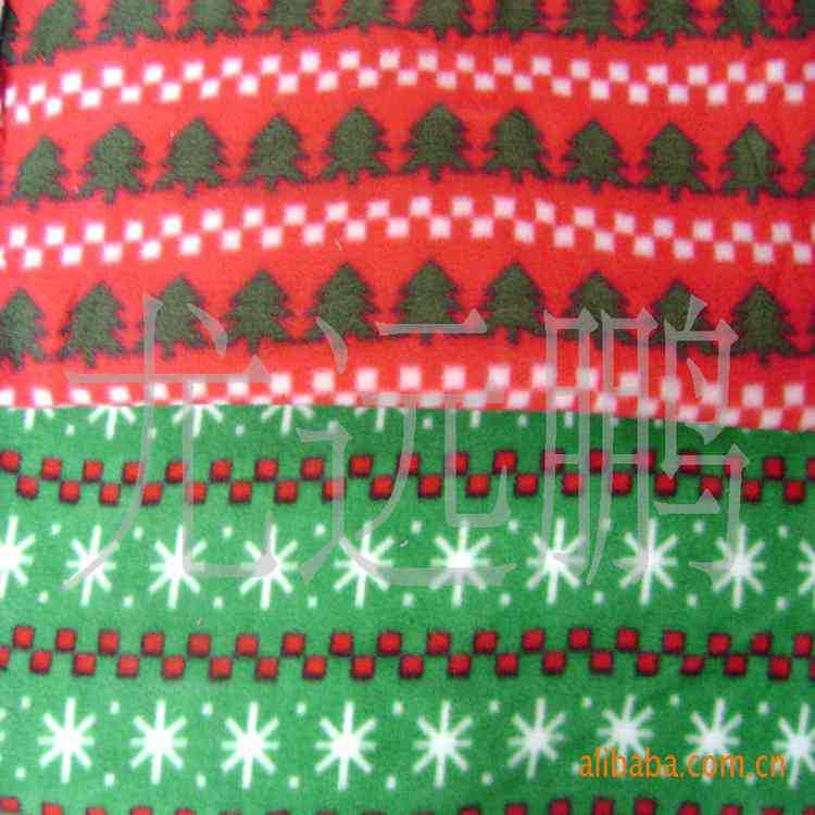 印雪花双面绒 （现货供应印花剪绒，短毛绒，96F/144F摇粒绒）