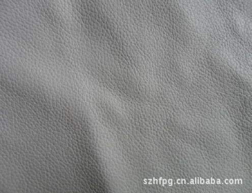 头层真皮 黄牛皮  白色荔枝纹牛皮