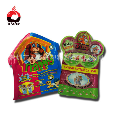 制作玩具塑料袋 礼品塑料袋 饰品塑料袋 异型包装袋厂家 精美彩印