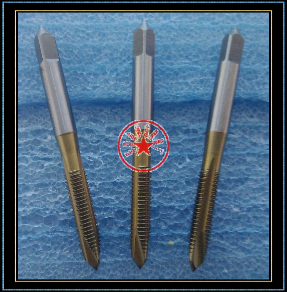 供应全磨制镀钛tin螺尖下排屑丝锥丝攻先端机用丝锥非osg丝锥