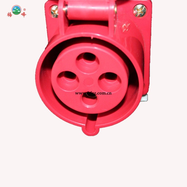 华峰工业插座HF7012 32A明装三相四极插座HF-124四孔明装工业插座