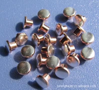 厂家批发大量纯银接点 银触点 三复合银触点