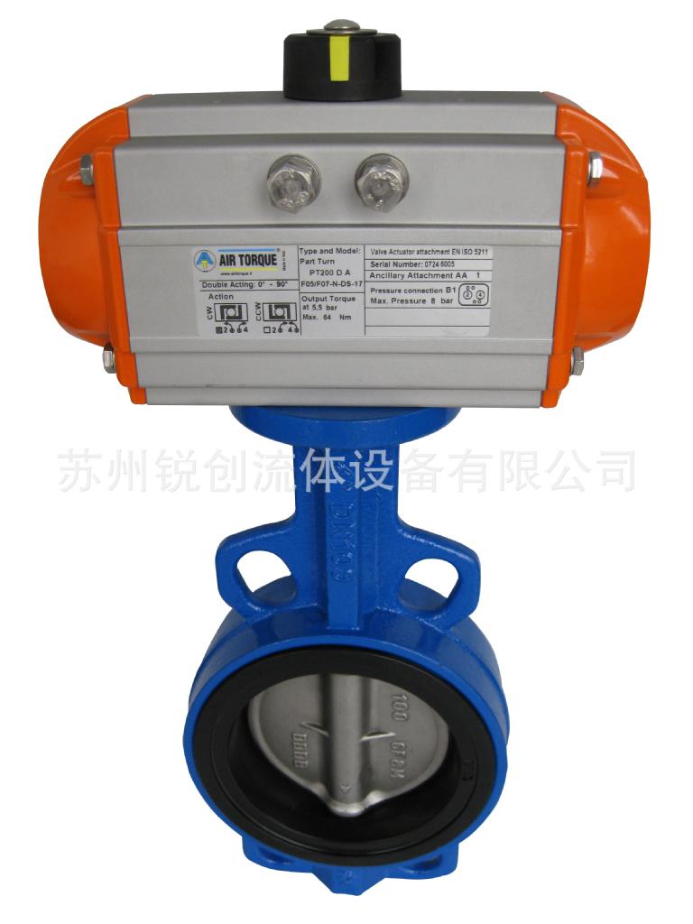 现货供应意大利气动铸铁蝶阀气动全不锈钢蝶阀air torque气动阀