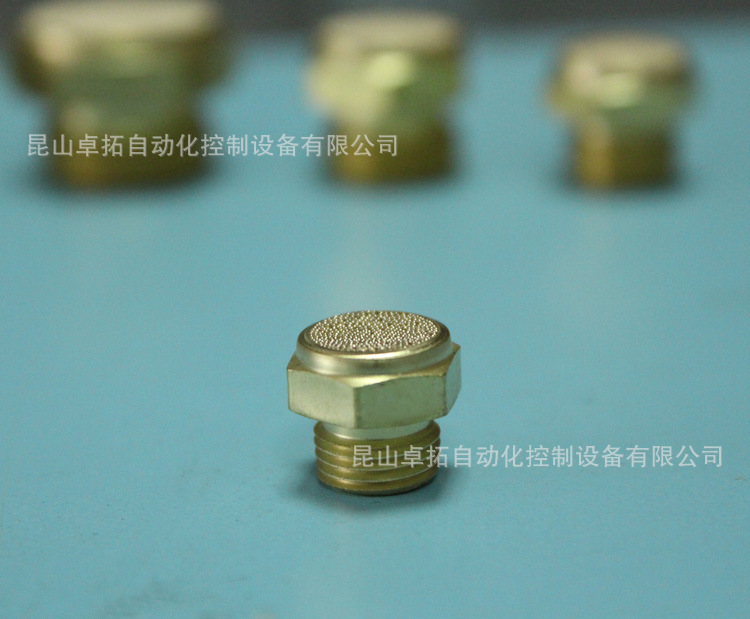 铜消音器 ST01 平头消声器 气动元件配件 CHANTO 长拓气动元件