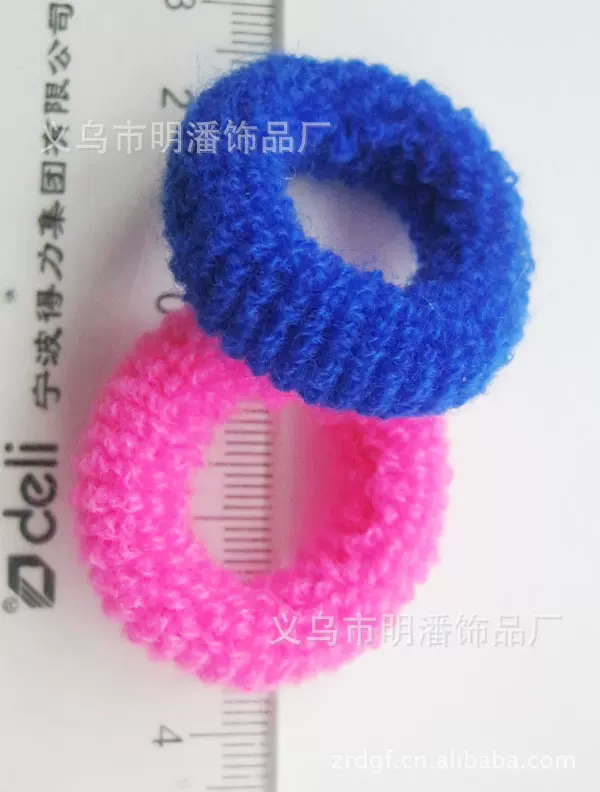 供应酒店用品毛圈48针热切棉毛巾圈发束儿童皮筋头饰扎头绳