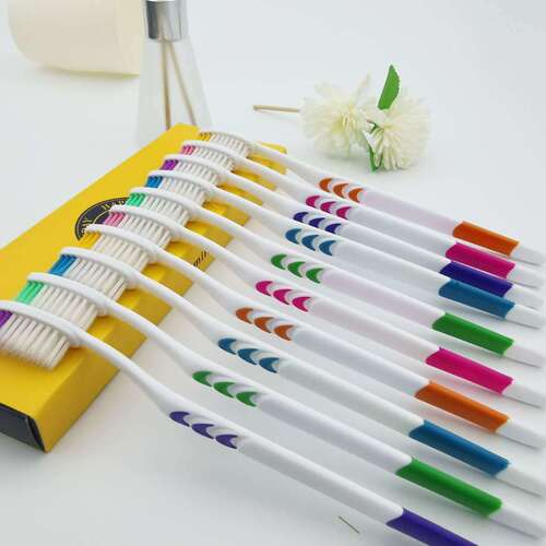 Promotion of 10 pieces, clean adult toothbrush, fine-bristled family size, bamboo charcoal toothbrush, soft-bristled teeth for couples