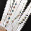 Summer platinum zirconium, bracelet, universal accessory, micro incrustation, Korean style