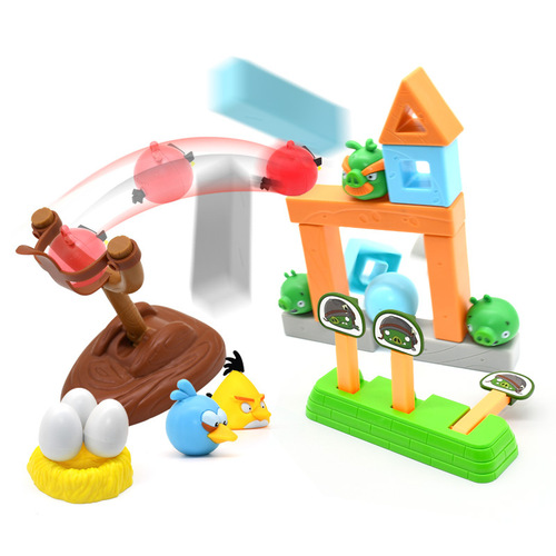 Genuine Angry Birds set complete set of building blocks slingshot catapult children's toys boys build