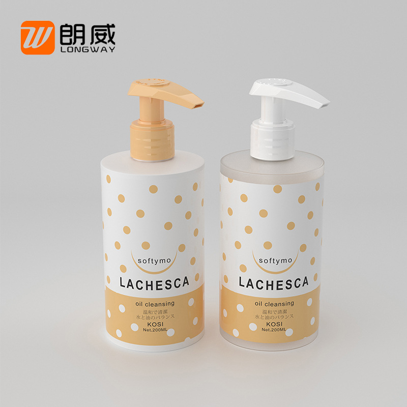 Langwei 200ml botella de loción de hombro plano cosméticos sub-embalaje botella de desinfectante de manos botella de champú botella de loción de maquillaje