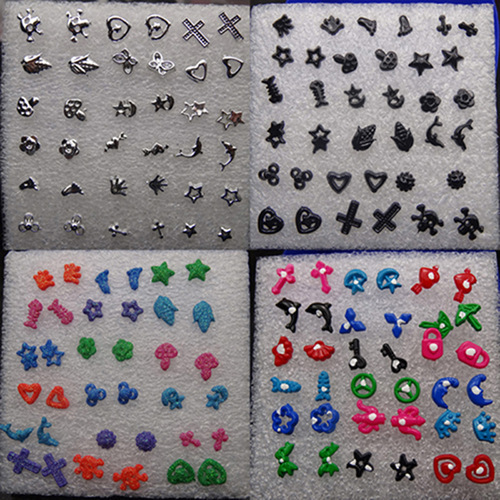 Mixed mini plastic stall boxed earrings earrings wholesale cross heart mixed 18 pairs Mixed mini plastic stall boxed earrings earrings wholesale cross heart mixed 18 pairs