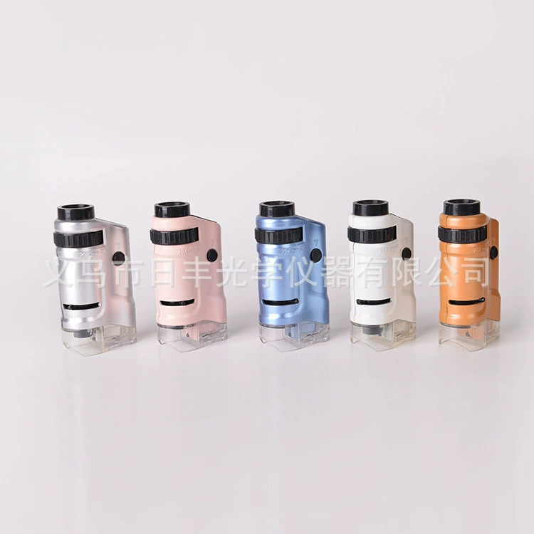 Заводской ученик средней школы 20X40X Портативный микроскоп детская игрушка со световым научным экспериментом биологическая оптическая Электроника