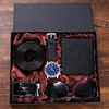 Set, gift box, watch, belt, glasses, wallet