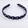 Fashionable sports wavy black headband, scalloped hair accessory for face washing, simple and elegant design