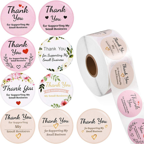 Wholesale roll thank you seal envelope decorative sticker label