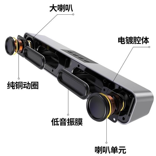 Cross-border Soundbar Subwoofer Bluetooth Computer TV Mobile Phone Card Audio E91 Long Sound Blaster Speaker