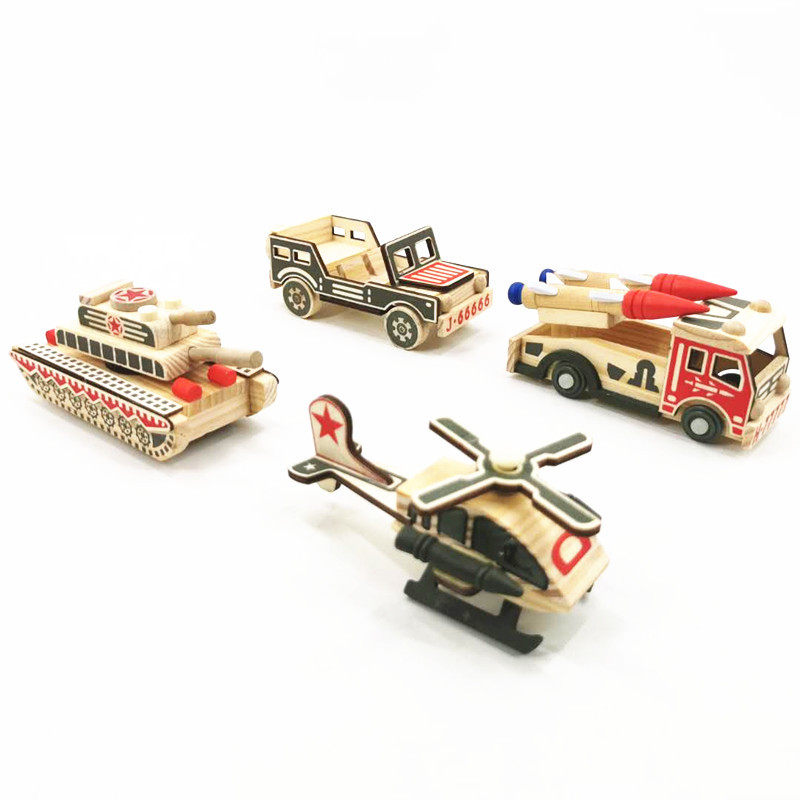 新款木质儿童玩具模型幼儿园玩具车摆件装饰品迷你直升机工厂批发
