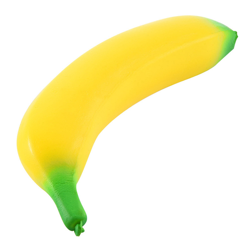Wholesale Squishy Hot-Selling Pu Slow-Rebound 18cm Realistic Large Banana Squeeze Toy Stress Relief Gadget