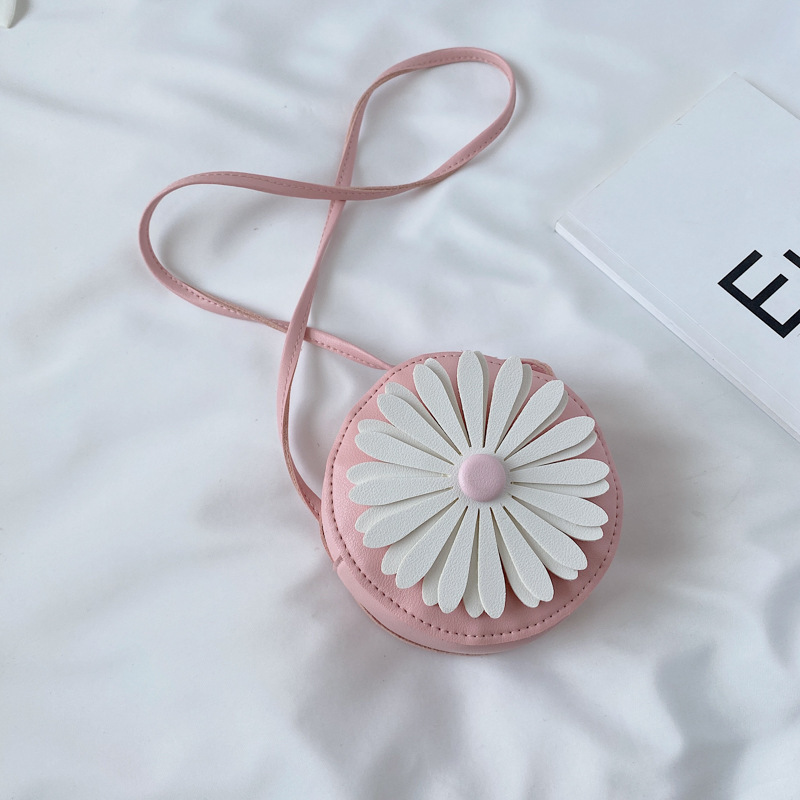 Bolso de los niños Nueva Ronda Margarita bolsa de mensajero moda chica bebé bolso de hombro estilo occidental todo-fósforo monedero