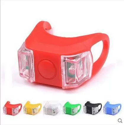 六代青蛙灯自行车双眼灯平衡车童车硅胶警示灯自行车尾灯配件