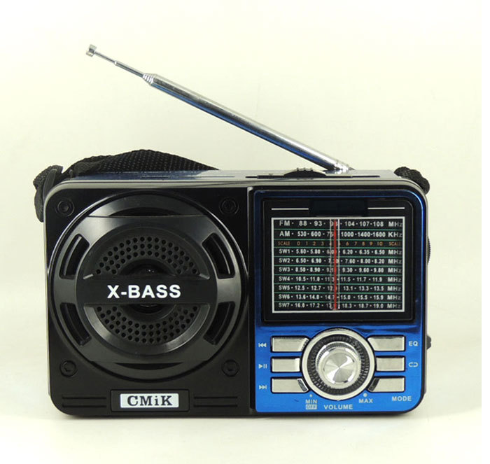 FM/AM/SW1-7/9 wave card-inserting radio portable morning exercise dance square speaker cmik radio detail image 6