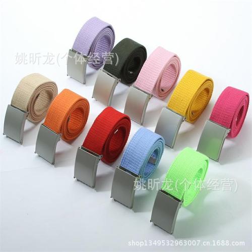 18 colors candy trend fashion new men's and women's trousers canvas belt men's belt wholesale