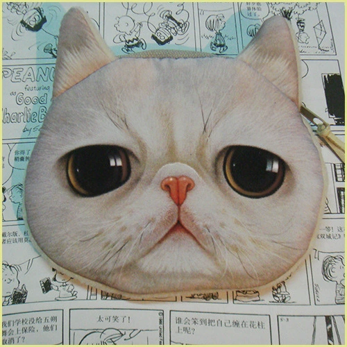 Кошелек, маленькая сумка, цифровая игрушка, котёнок, 3D
