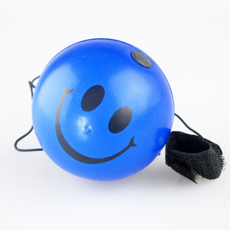 厂家直销 6.3cm带绳子pu球 手指弹力球 地摊玩具球 多色可选|ms