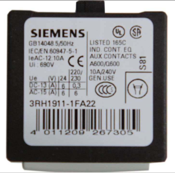 中间继电器    3RH1911-1FA22