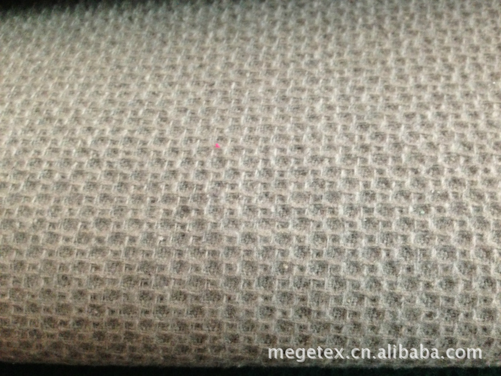 【厂家直销】秋冬经典 羊毛蜂窝呢色织女装粗纺面料 毛纺呢子面料