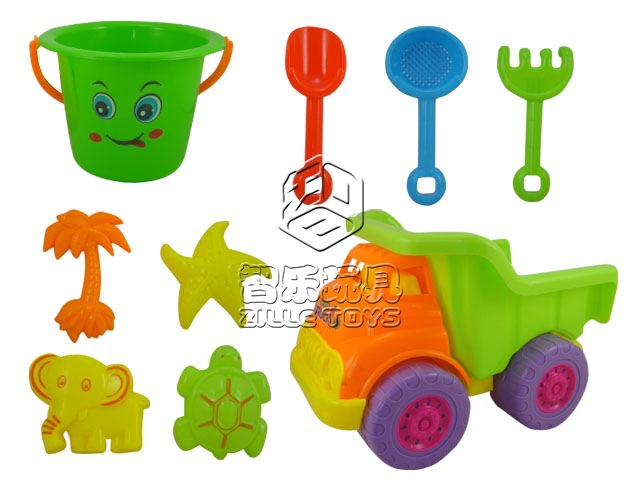 智乐新款玩具沙摊玩具9件套  沙摊车 ZL712011